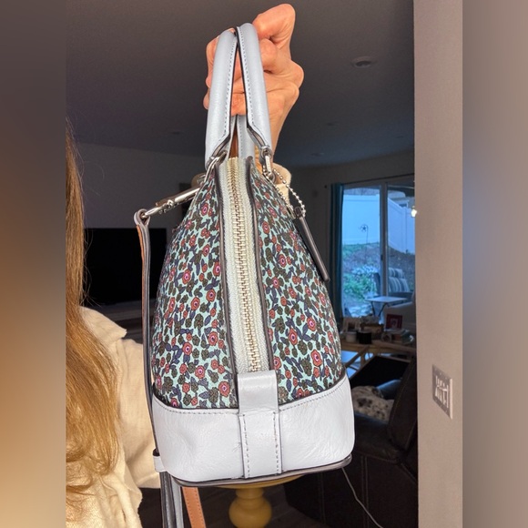 Coach Mini Sierra Dome Satchel Blue Floral - Picture 10 of 17